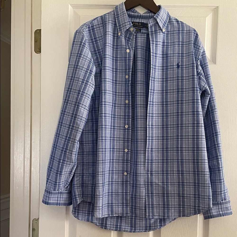 💙Polo by Ralph Lauren Light Blue Plaid Button-Down Shirt💙
